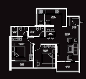 2 BHK 800 Sq. Ft. Apartment in Unique Envogue 2