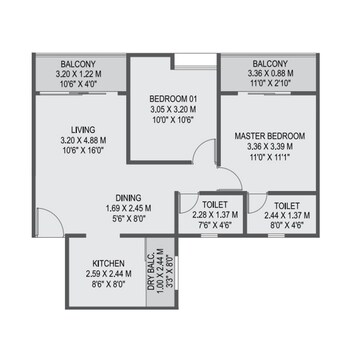  2 BHK Apartment at Unique K City, Keshav Nagar – for Sale