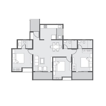  3 BHK Apartment at Unique K City, Keshav Nagar – for Sale