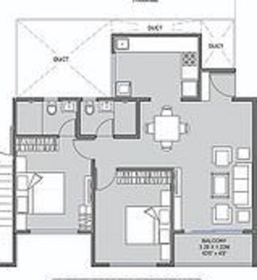  2 BHK Apartment at Unique K Town, Kiwale – for Rent