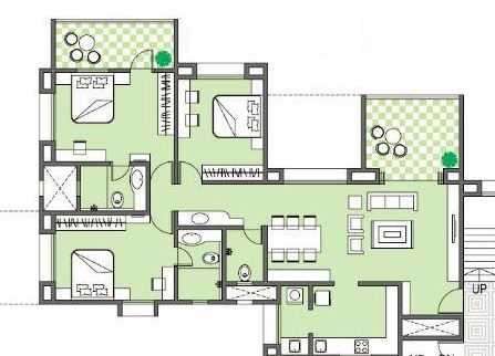 3 BHK Apartment in Uttam Townscapes Elite Phase III