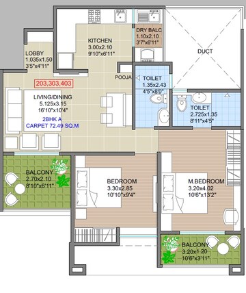  2 BHK Apartment at V Top Valonia, Punawale – for Rent