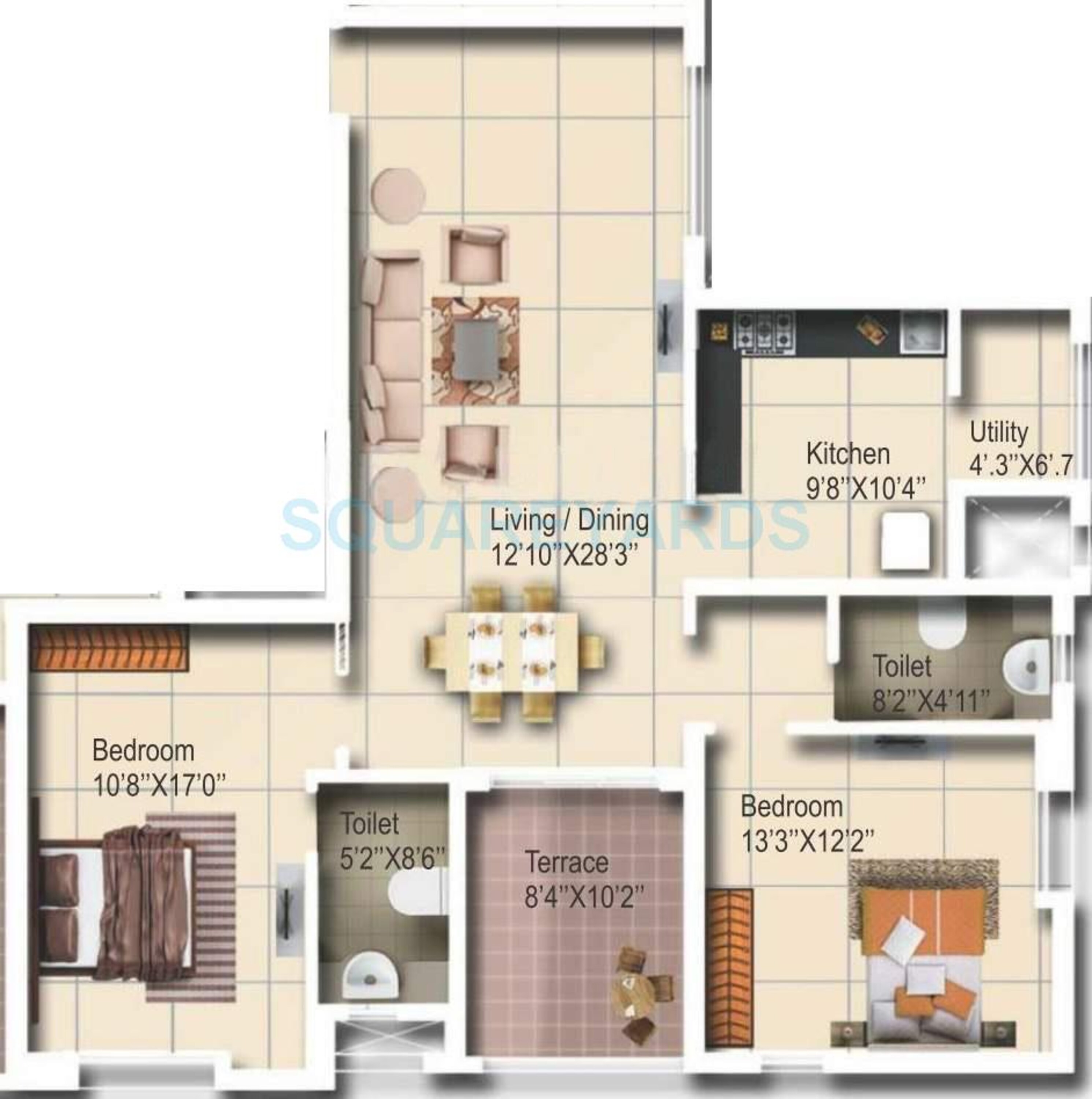 vascon aurum apartment 2bhk 1350sqft 10246