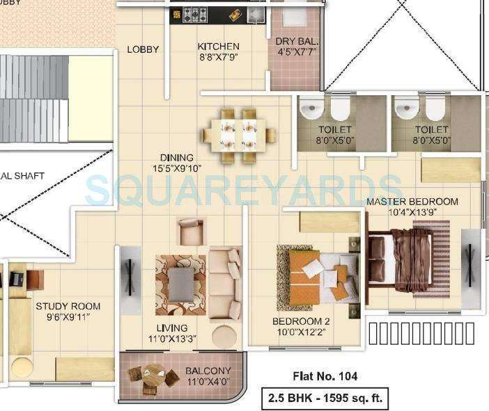 vascon ela the earth apartment 2bhk st 1595sqft41