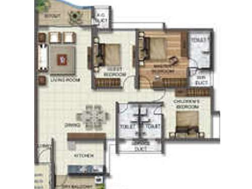 vascon forest county phase 3 apartment 3 bhk 1158sqft 20223411143415