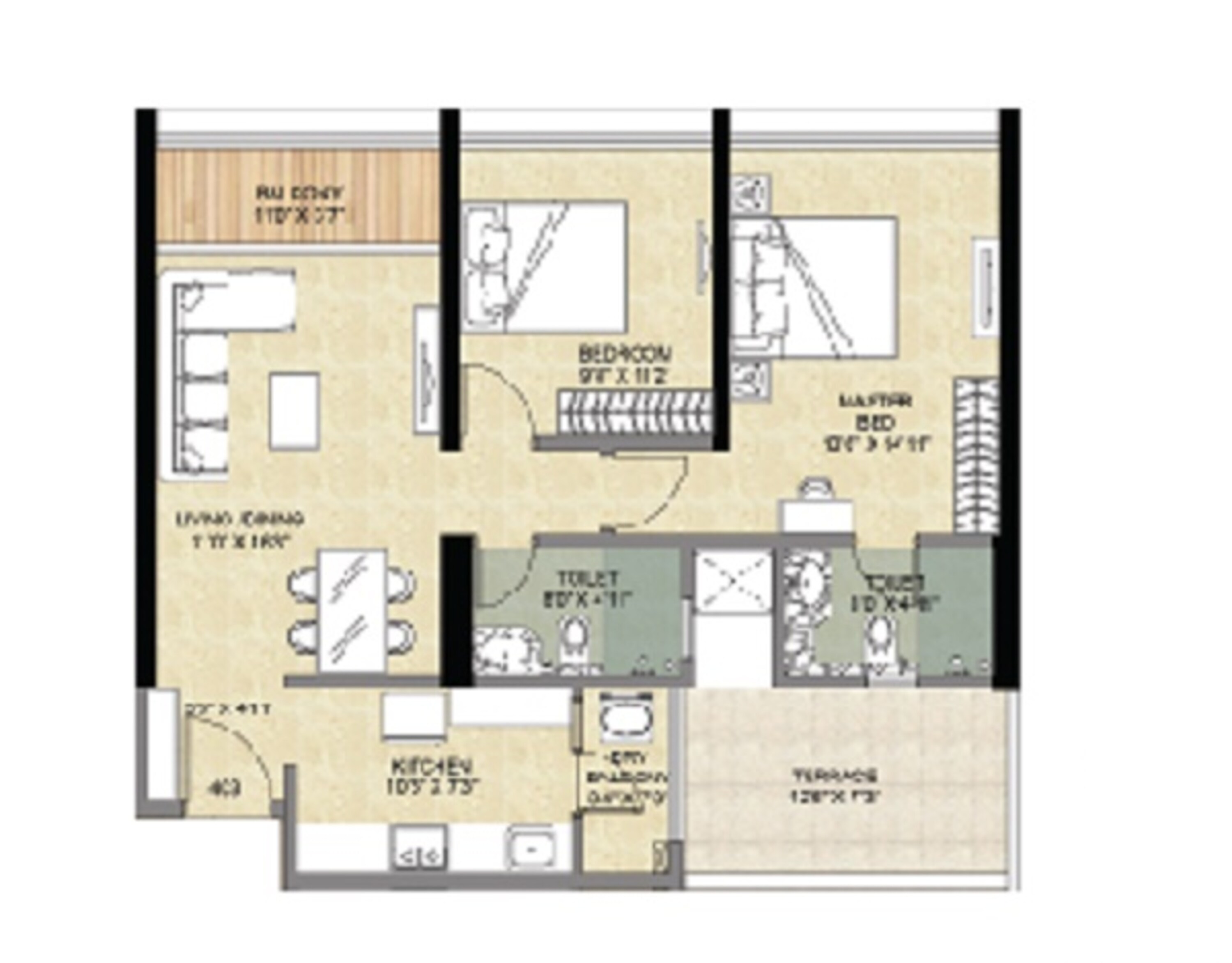vascon forest edge phase 2 apartment 2 bhk 683sqft 20210906110950