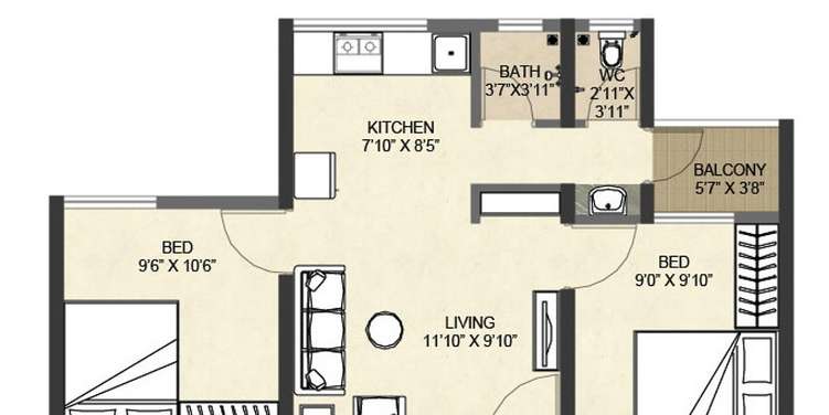 vascon goodlife phase a apartment 2 bhk 393sqft 20212730182710