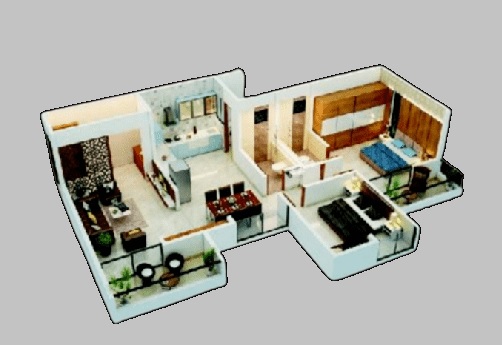 2 BHK 777 Sq. Ft. Apartment in Vastushree Residency