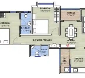 2 BHK 491 Sq. Ft. Apartment in Vastuspace Stella Apex