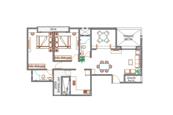 2 BHK 616 Sq. Ft. Apartment