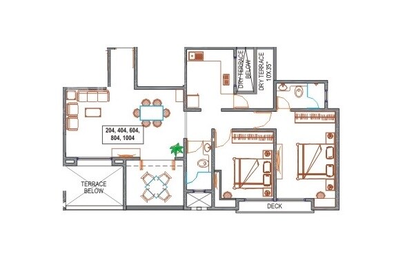 2 BHK 772 Sq. Ft. Apartment