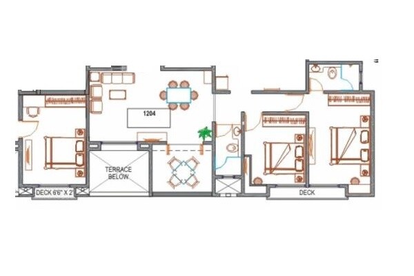 3 BHK 966 Sq. Ft. Apartment