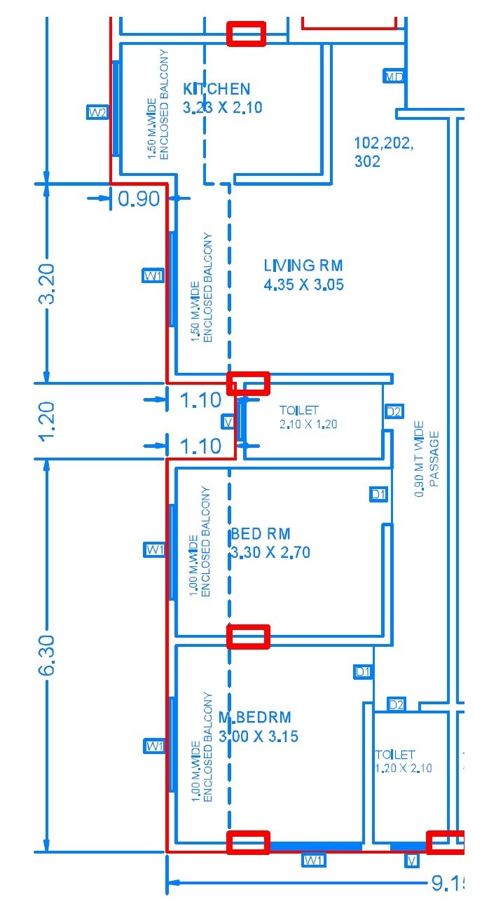 Floor plan of 2 BHK 482 Sq. Ft. Apartment in BACE Gauri Nandan Apartments, Pune