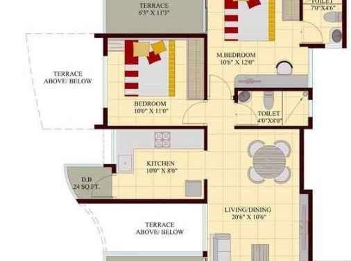 vedant kingston atlantis apartment 2 bhk 556sqft 20212516162511