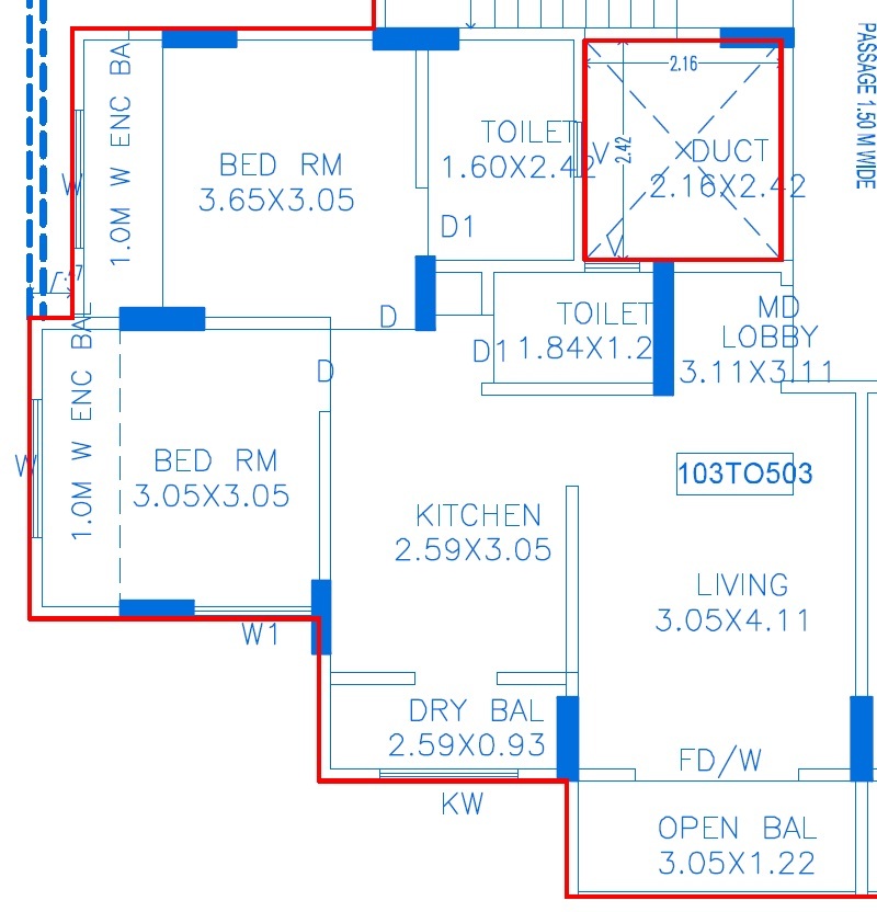 2 BHK 614 Sq. Ft. Apartment in Veer Shivansh