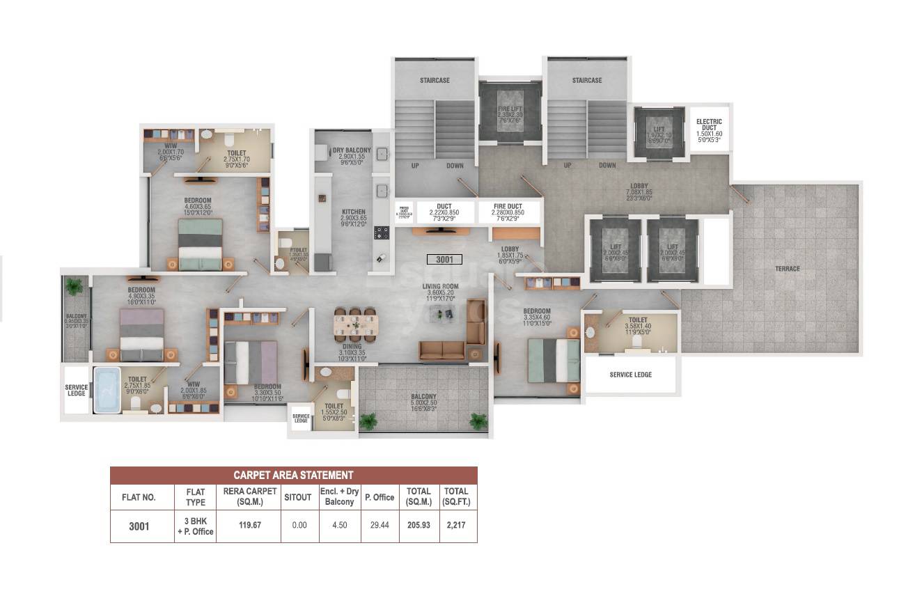 Other, venkatesh-laurel 4 Bedroom 1778 Sq.Ft. Apartment In Shivajinagar Pune 9009211