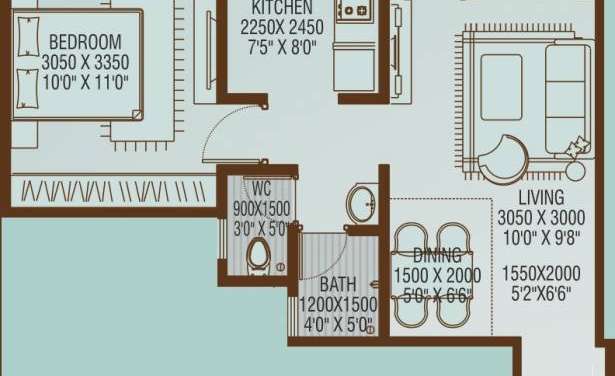 vertical alcinia apartment 1 bhk 464sqft 20212612102619