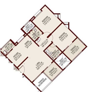  2 BHK Apartment at Vertical Oriana, Keshav Nagar – for Rent
