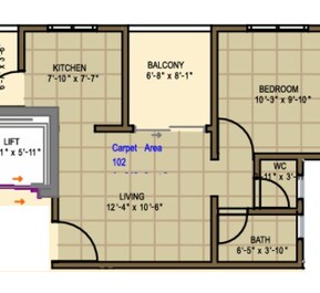 1 BHK 426 Sq. Ft. Apartment in Vighnaharta Sai Anand