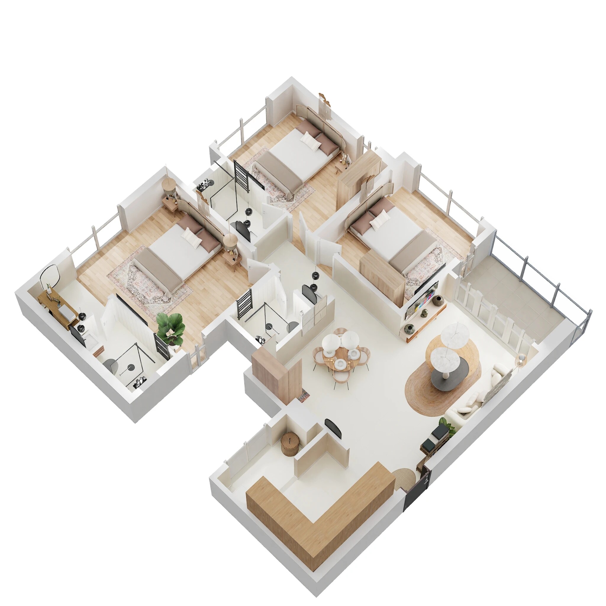 3 BHK 1080 Sq. Ft. Apartment