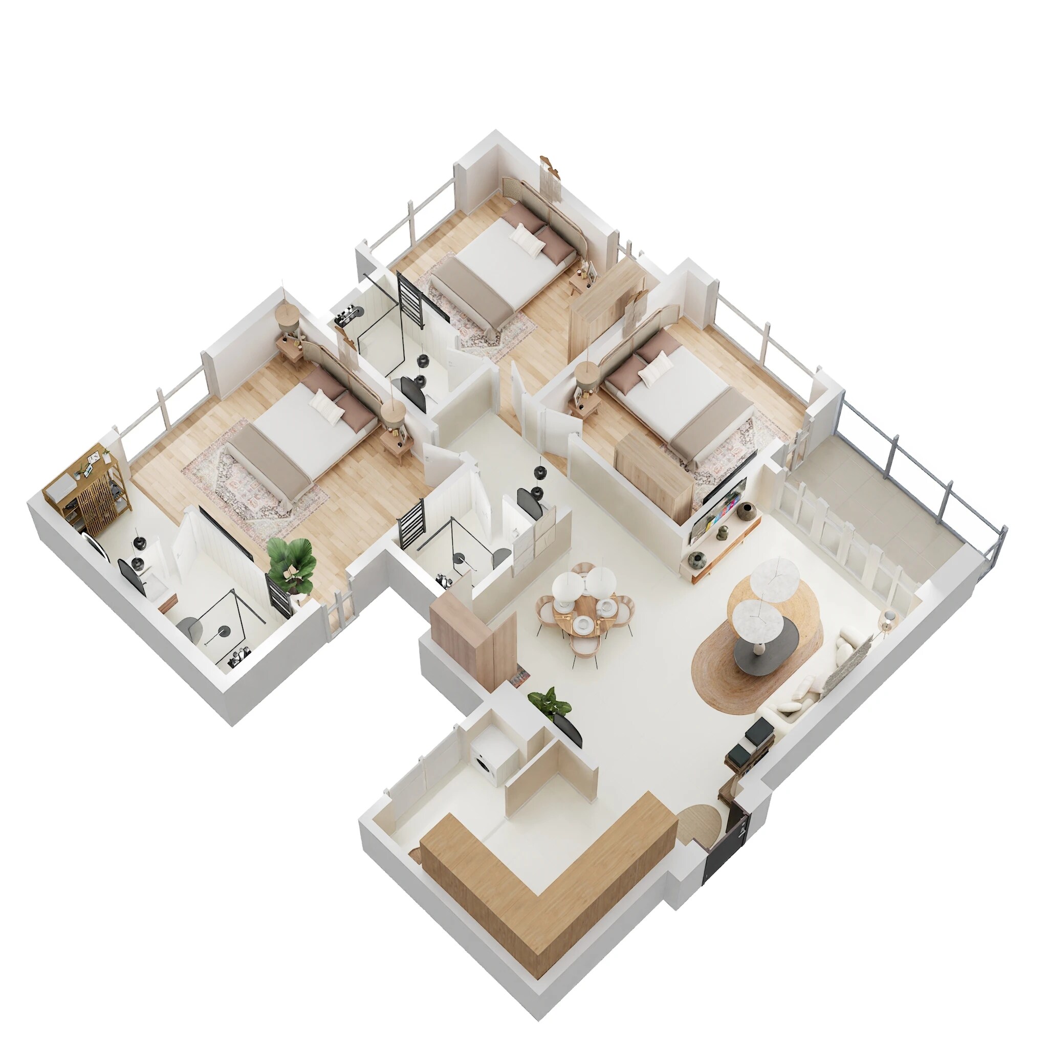 3 BHK 1120 Sq. Ft. Apartment