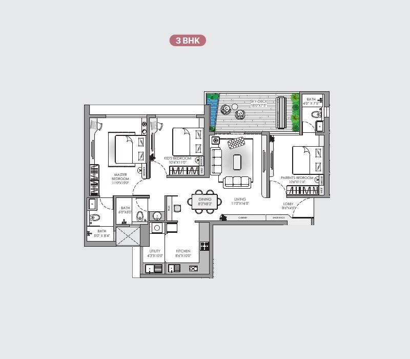 Other, vilas-javdekar-palladio-balewadi-central 3 Bedroom 1125 Sq.Ft. Apartment In Balewadi Pune 7521836