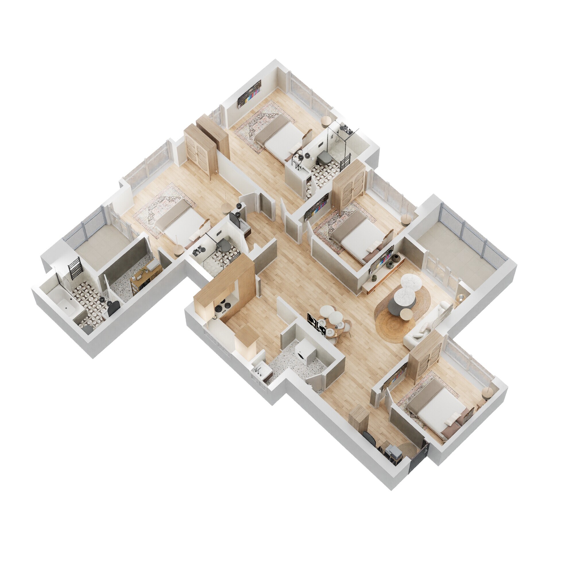 4 BHK 1400 Sq. Ft. Apartment