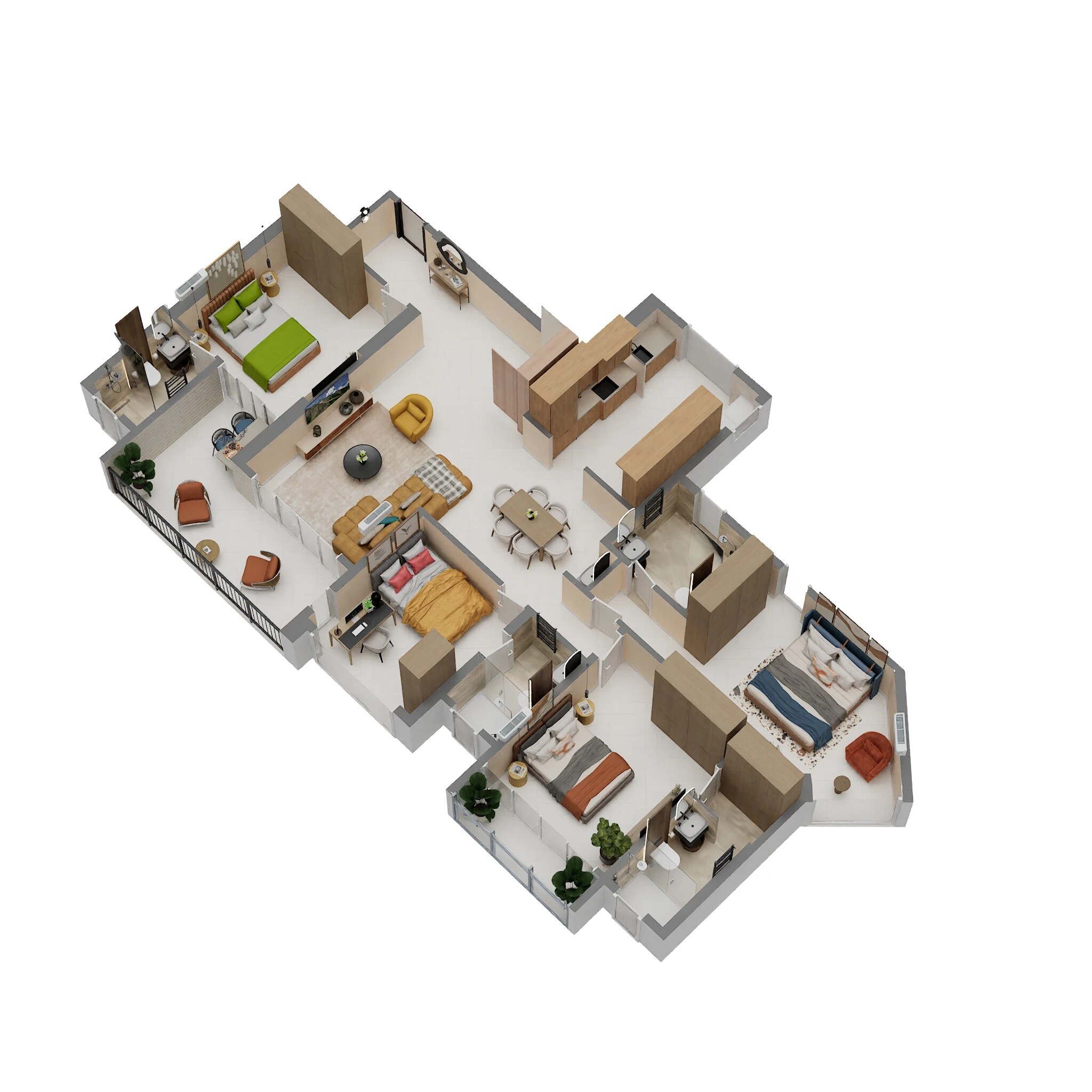4 BHK 1552 Sq. Ft. Apartment