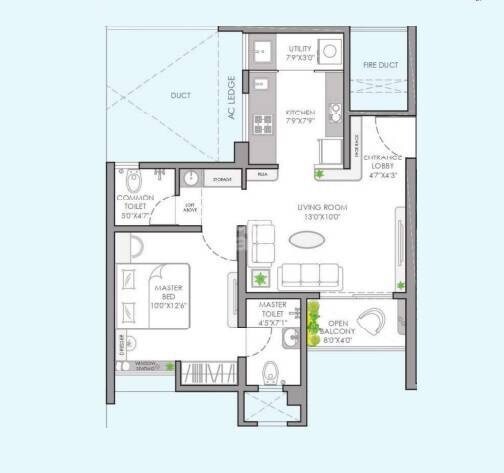  1 BHK Apartment at Vilas Javdekar Yashone Eternitee, Hinjewadi – for Rent