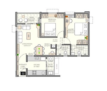  2 BHK Apartment at Vilas Javdekar Yashone Hinjawadi Phase 2, Hinjewadi – for Rent