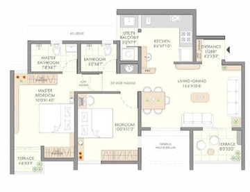  2 BHK Apartment at Vilas Javdekar Yashone Wakad Central, Wakad – for Rent