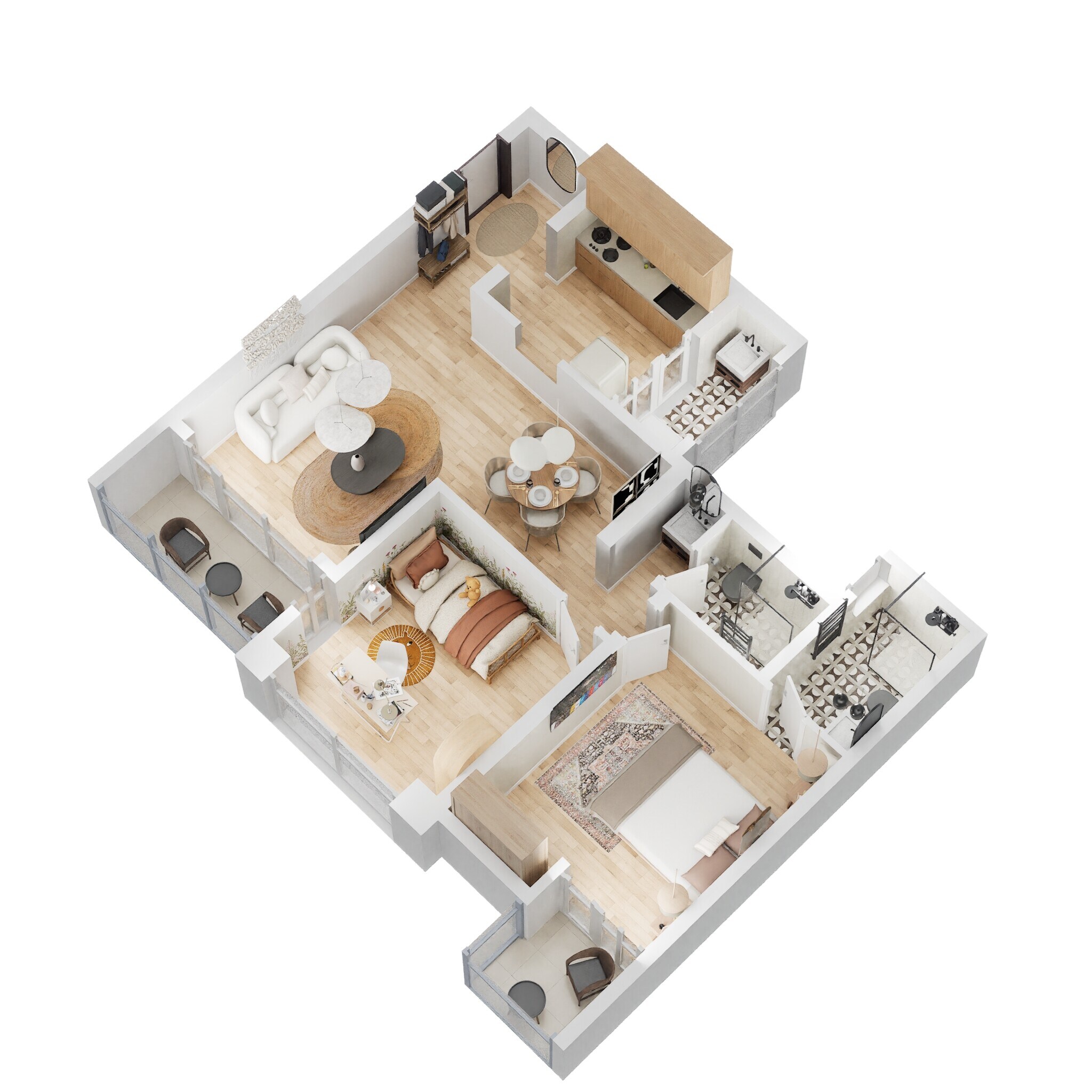 2 BHK 709 Sq. Ft. Apartment