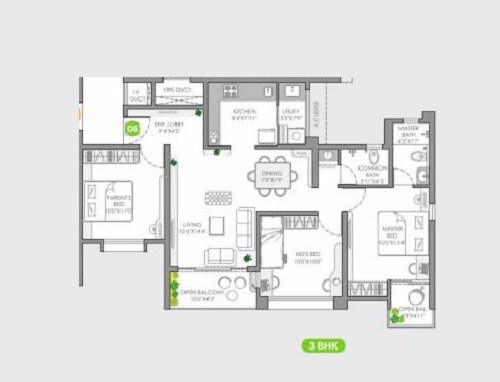 Other, vilas-javdekar-yashwin-enchante 3 Bedroom 900 Sq.Ft. Apartment In Kharadi Pune 8852024