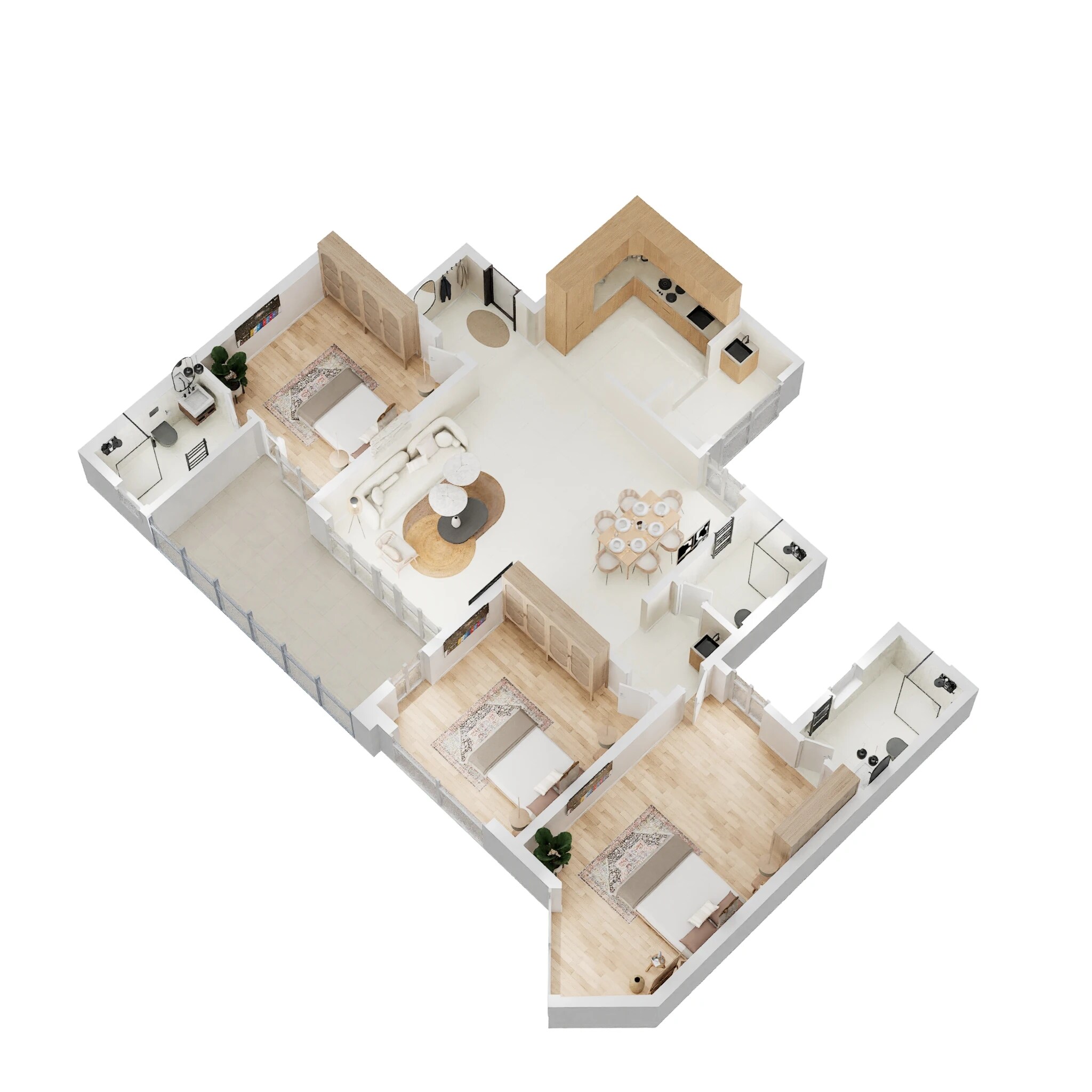 3 BHK 1123 Sq. Ft. Apartment