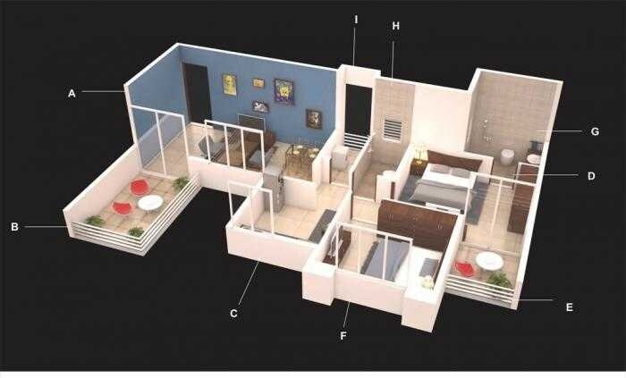 2 BHK 499 Sq. Ft. Apartment