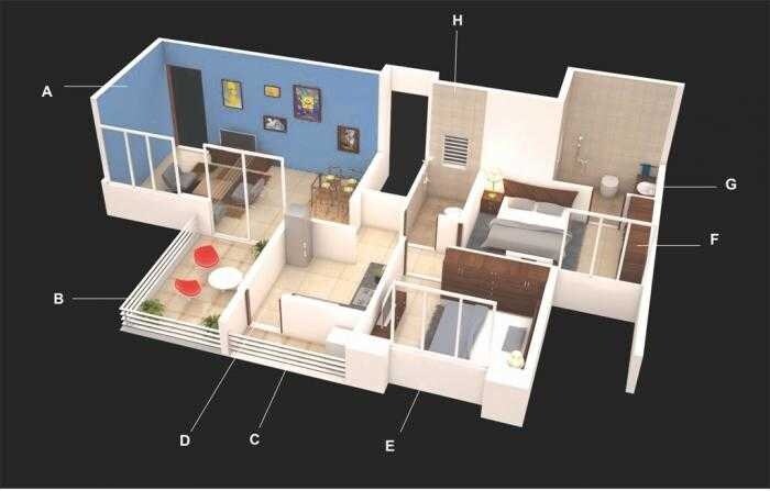 2 BHK 503 Sq. Ft. Apartment