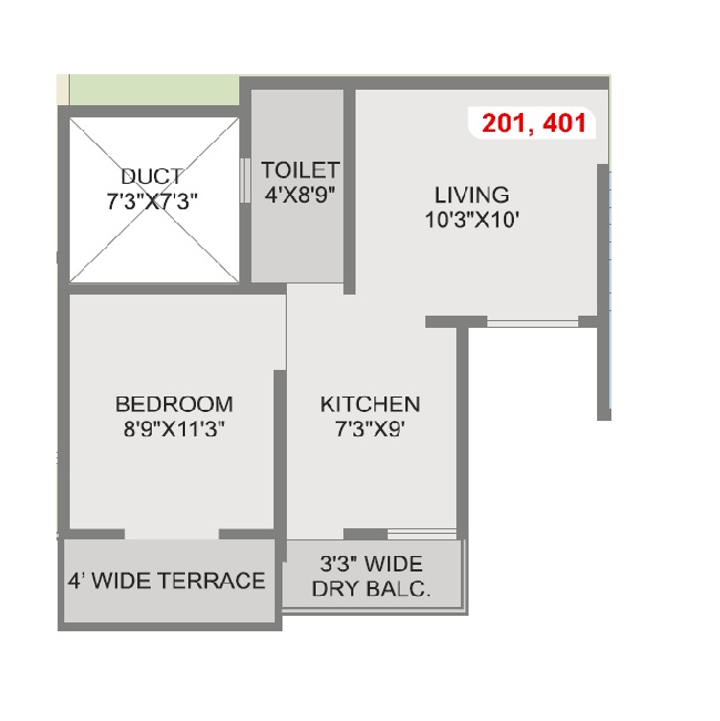 1 BHK 365 Sq. Ft. Apartment in Vision Pearl Residency Hadapsar