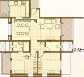 2 BHK 649 Sq. Ft. Apartment in Viva Hallmark