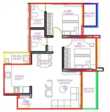  2 BHK Apartment at Vivanta Yashada Windsong, Ravet – for Sale