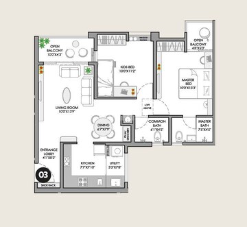  2 BHK Apartment at VJ YashOne Infinitee, Tathawade – for Rent