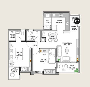  2 BHK Apartment at VJ YashOne Infinitee, Tathawade – for Rent