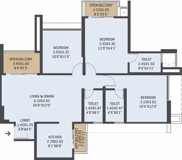  3 BHK Apartment at VTP Altair, Kharadi – for Sale
