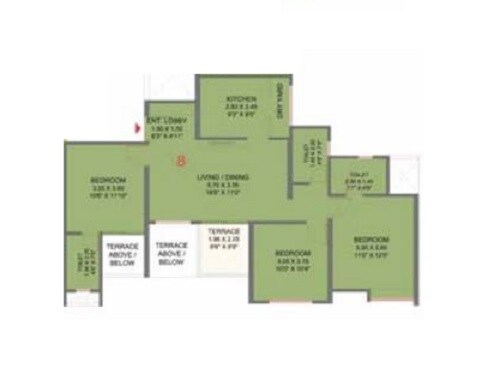 Other, vtp-belair 3 Bedroom 924 Sq.Ft. Apartment In Mahalunge Pune 7818148