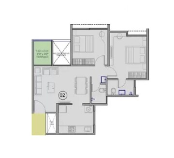  2 BHK Apartment at VTP Belair E And F Building, Mahalunge – for Rent