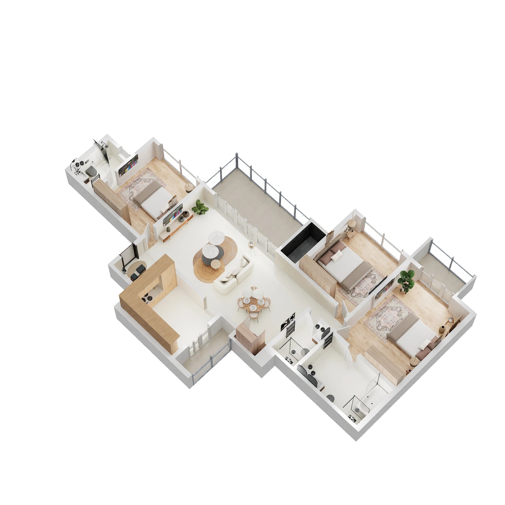 3 BHK 1445 Sq. Ft. Apartment