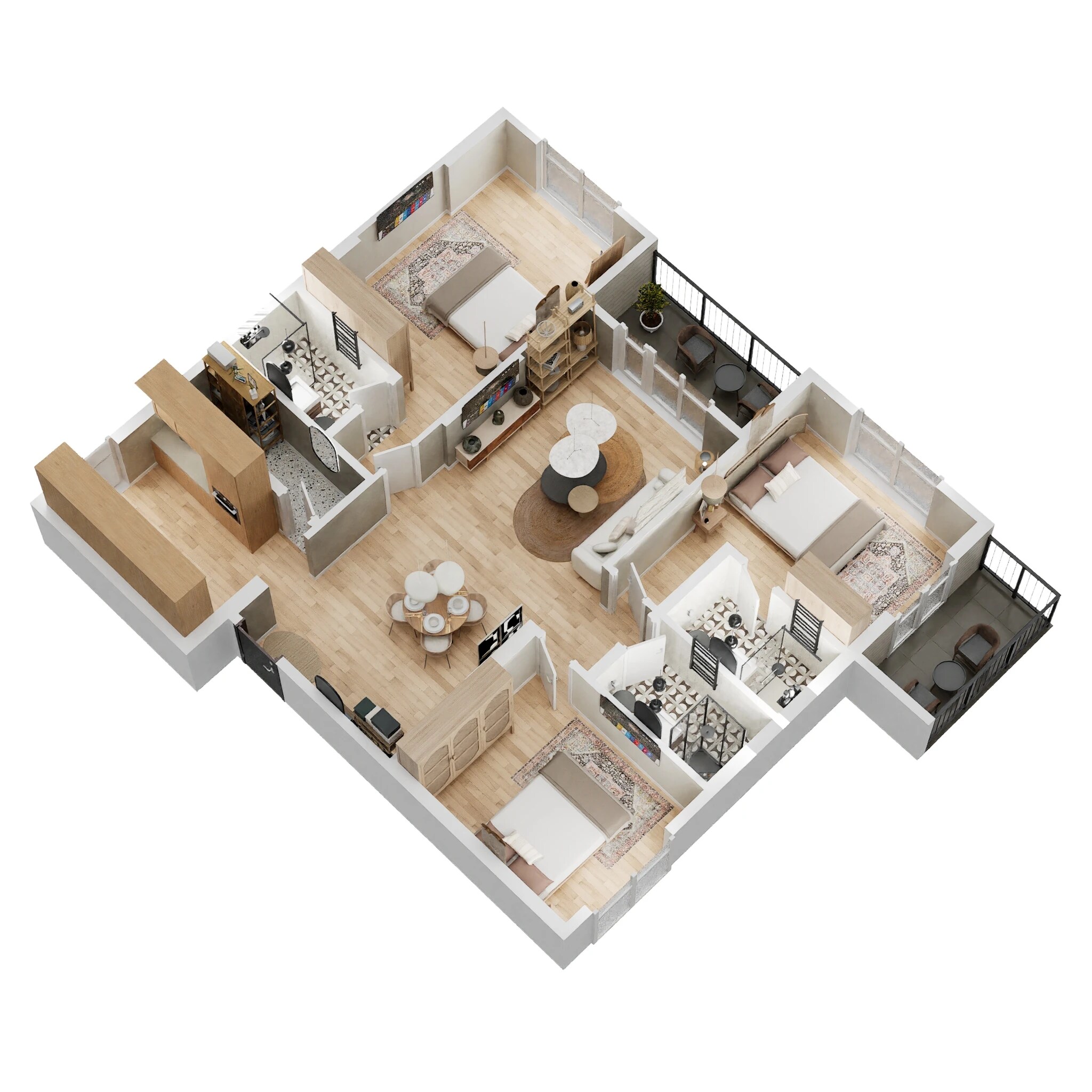 3 BHK 1236 Sq. Ft. Apartment