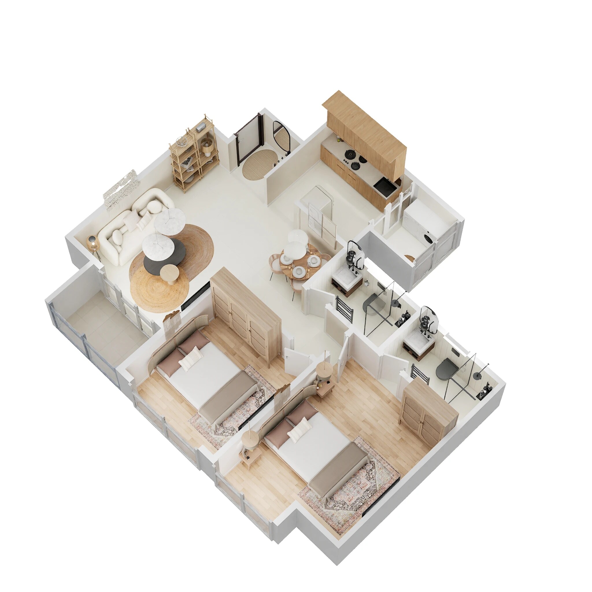 2 BHK 761 Sq. Ft. Apartment