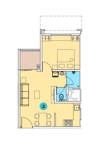 1 BHK 448 Sq. Ft. Apartment