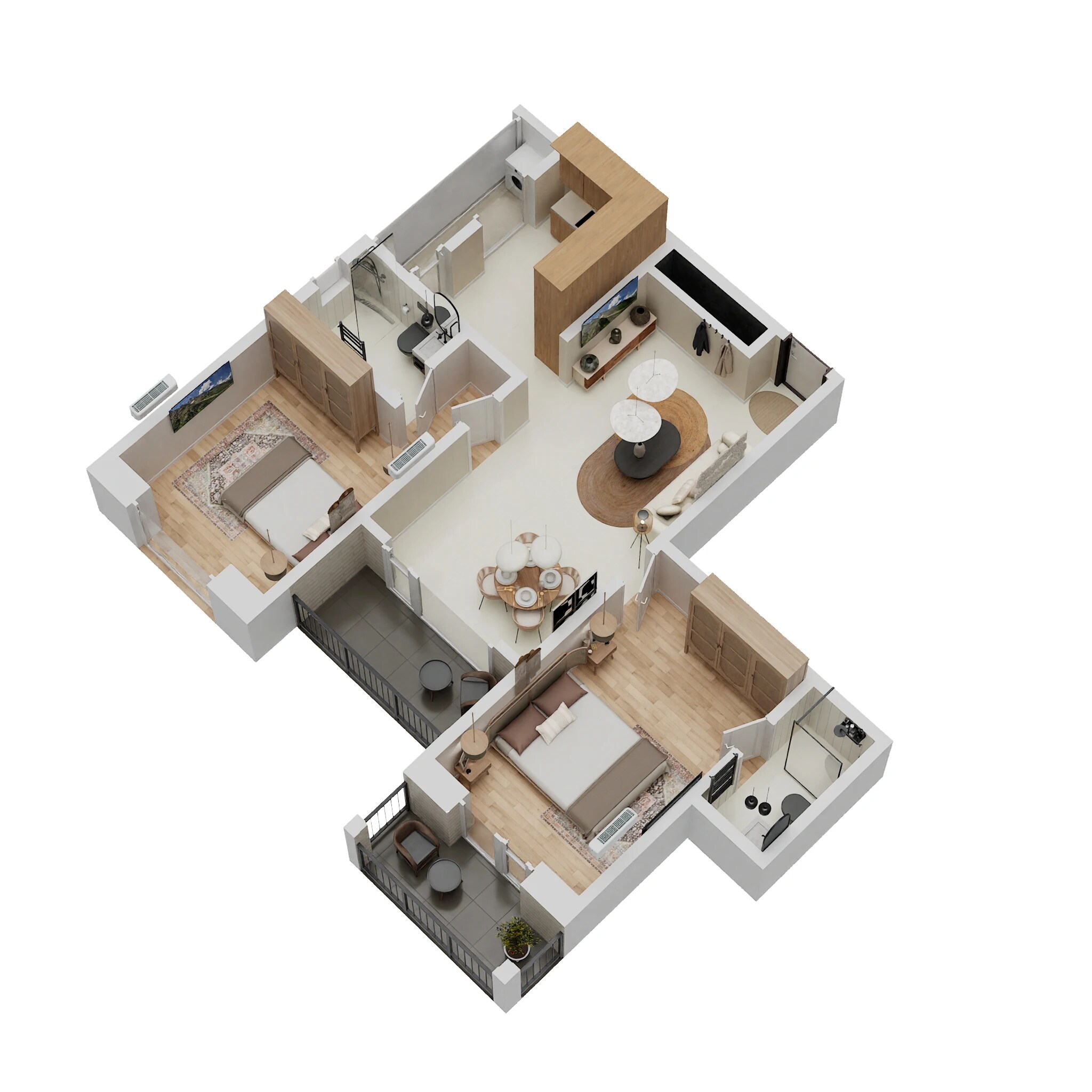 2 BHK 620 Sq. Ft. Apartment