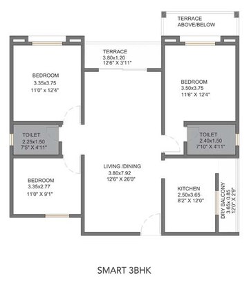  3 BHK Apartment at VTP Cygnus, Kharadi – for Rent
